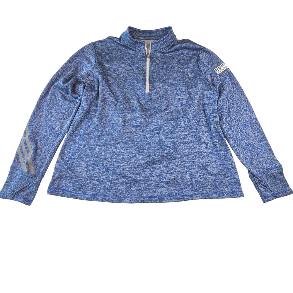 Adidas Golf Womens 2XL Blue Space Dye 1/4 Zip Fleece Pullover D73141 J.B. Hunt